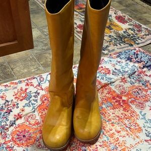 Stylish Mustard Heeled Boots